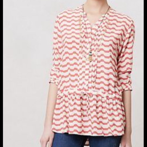 ANTHROPOLOGIE Isabella Sinclair, chevron tunic, XS - Picture 5 of 5